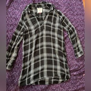 Plaid Shirt Dress, size large